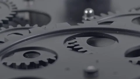 Black Working Gear Team Cogs Work Stock Footage 302767708