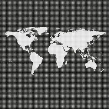 Black World Map Vector Stock Illustration