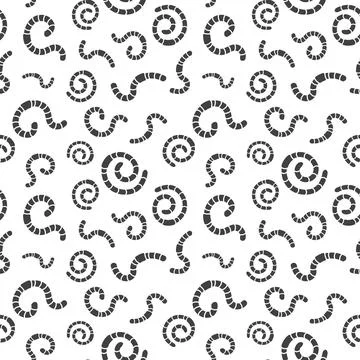 Black Worms vector concept simple seamless pattern Illustrazione stock