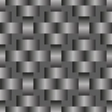 Black woven seamless background tile. Vector illustration Stock Illustration