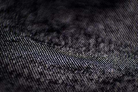 Black Woven Technical Fabric Texture Macro Stock Photos