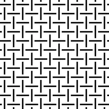 Black woven textile seamless pattern Stock Illustration