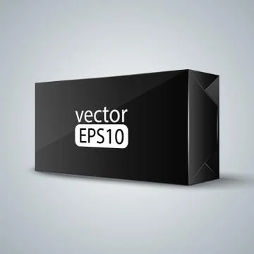 Black wrap box package Stock Illustration