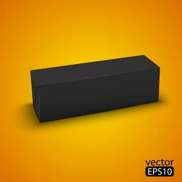 Black wrap box package Stock Illustration