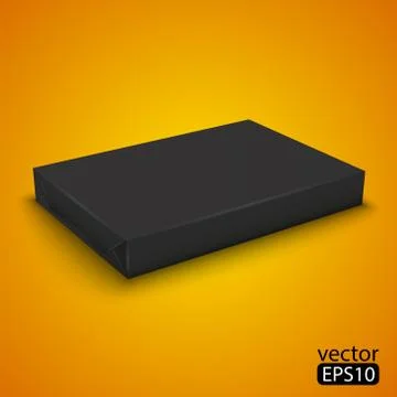 Black wrap box package Stock Illustration