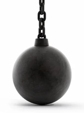 Black wrecking ball Stock Illustration