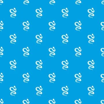 Black writhing snake pattern seamless blue Stockillustratie