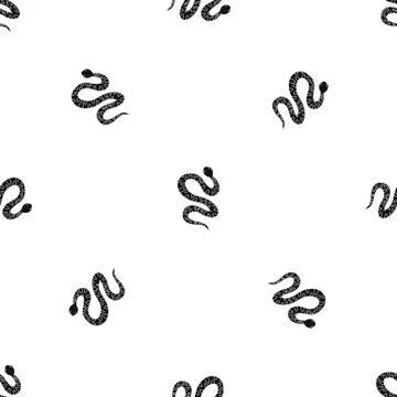 Black writhing snake pattern seamless black 스톡 일러스트