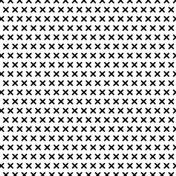 Black X cross pattern on white background 스톡 일러스트