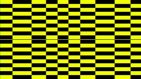 Black Yellow Checkerboard Optical Illusion Loop Stock Footage 334978876