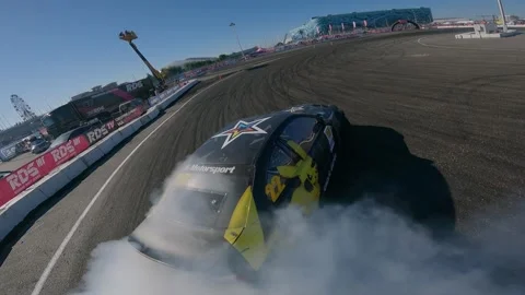 Black-yellow drift car 動画素材 147529535