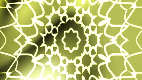 Black yellow gradient with mandala overlay Stock Footage 304232725