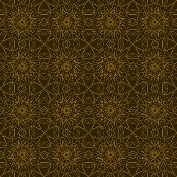 Black yellow heart pattern, seamless pattern background Illustrazione stock