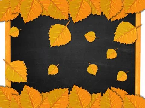 Black with yellow leaves Ilustración de archivo