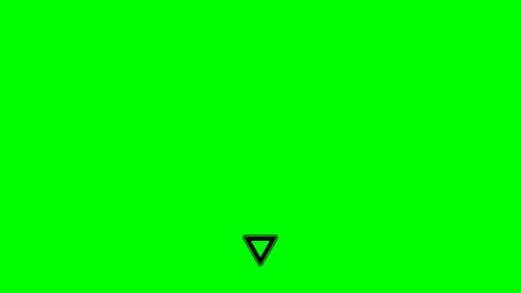 Black yield sign bottom-bell Vídeo Stock 342830164