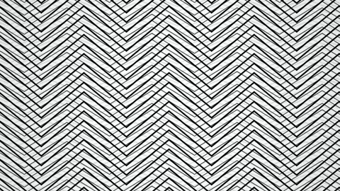 Black zigzag line art pattern sliding horizontal seamless loop Stock Footage 347973138