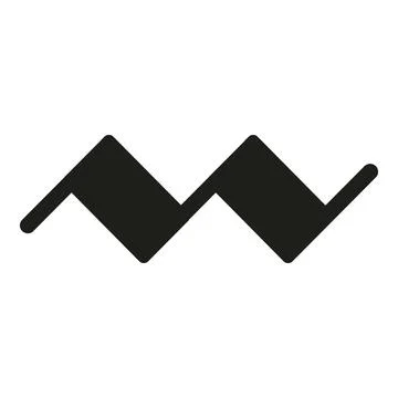 Black zigzag line graphic icon creating a pattern Stock Illustration