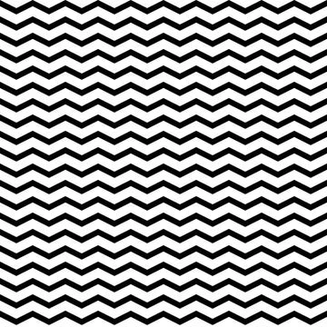 Black zigzag waves seamless pattern Stock Illustration