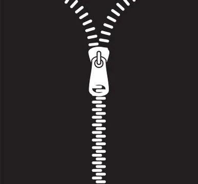 A black zip Stock Illustration