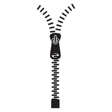 A black zip Stock-Illustration