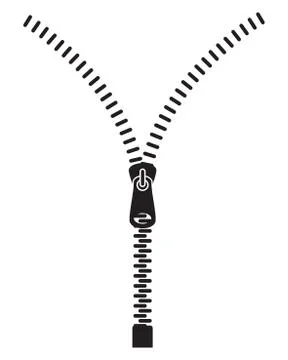 A black zip Stock Illustration