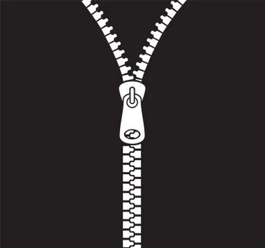 A black zip 스톡 일러스트