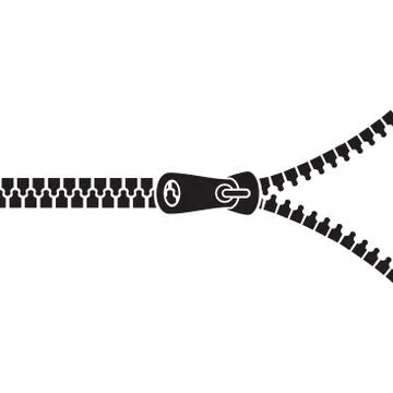 A black zip Illustrazione stock