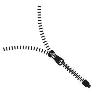 A black zip Stock Illustration