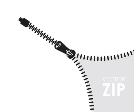 A black zip Stock Illustration