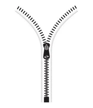 A black zip Illustrazione stock