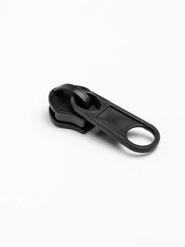 Black zipper pull single variant Stock Photos