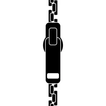 Black zipper on a white background vector image. Stock Illustration