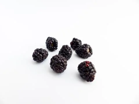 Blackberries on slate Stock Photos