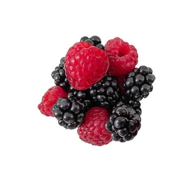Blackberry and raspberry Stock Photos