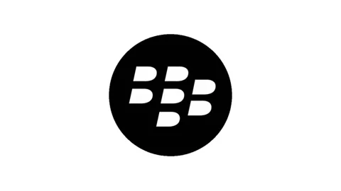 Blackberry black icon animated background, blackberry logo Stock Footage 241745132