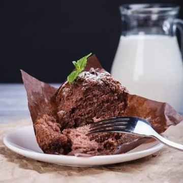 Blackberry cupcake Stock Photos