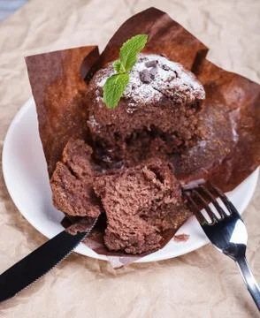 Blackberry cupcake Stock Photos