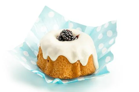 Blackberry Cupcake Stock Photos