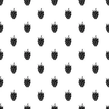 Blackberry fruit pattern Illustrazione stock