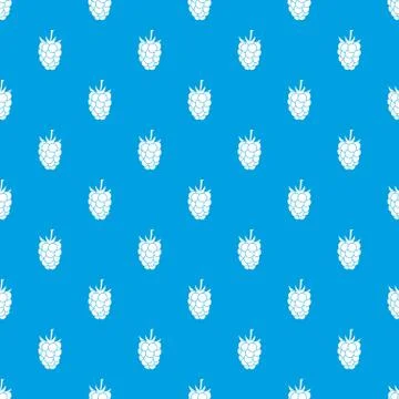Blackberry fruit pattern seamless blue 스톡 일러스트