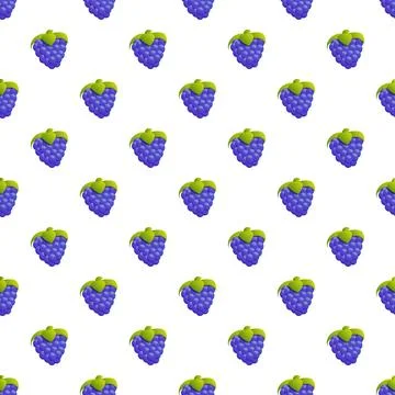 Blackberry fruit seamless pattern repeating background vector イラスト素材