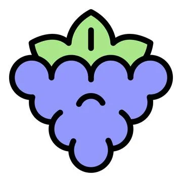 Blackberry icon color outline vector Stock Illustration
