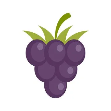 Blackberry icon flat isolated Illustrazione stock