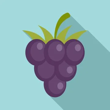 Blackberry icon, flat style 스톡 일러스트