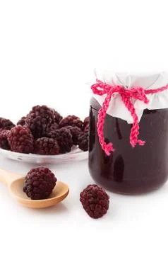 Blackberry jam Stock Photos
