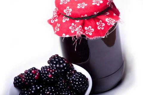 Blackberry jam Stock Photos
