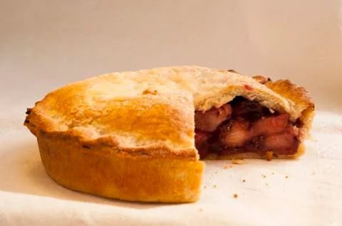 Blackberry Pie with Slice Missing Stock Photos