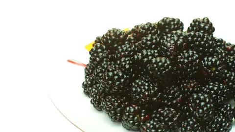 BlackBerry is rotating in the plate. Video stock 94104034