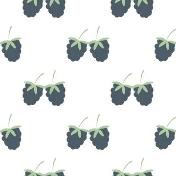 Blackberry seamless pattern vector illustration イラスト素材