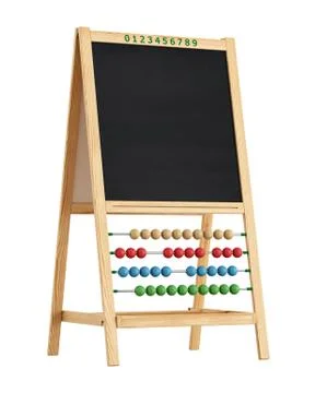 Blackboard with abacus Stock Illustration